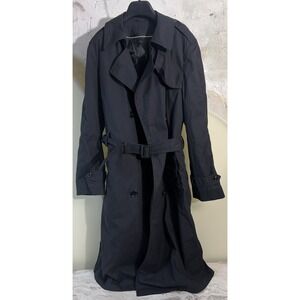 DSCP Garrison Collection All Weather Trench Coat Zip Liner Black Womens 14L